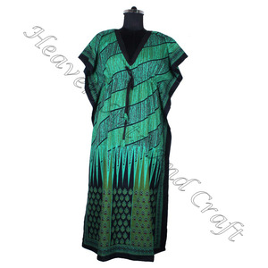 Kaftan largo de Playa sin mangas de murciélago para mujer 2025 Vestido de diseño único Fabricante de ropa de mujer Kimono de algodón indio de diseñador - Product Image 6