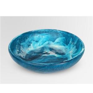 Bol à salade simple en résine époxy marron, idéal pour desserts, céréales et soupes – Vaisselle de table au design abordable avec bords et extrémités élégants - Product Image 2