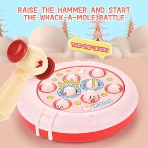 Marteaux interactifs pour bébé battant un hamster jeu de bureau 2 enfants joueurs amusement dessin animé frapper une taupe jeu jouet avec effet sonore - Product Image 5