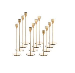 Candelabro de latón único para centros de mesa de boda, soporte de vela de tamaño pequeño, artículos decorativos, 1 unidad - Product Image 3
