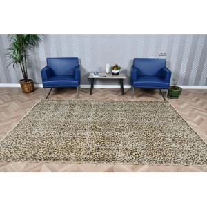 Tapis turc vintage 5,7x8,6 pi (175x263 cm), tapis persan brun - Product Image 1