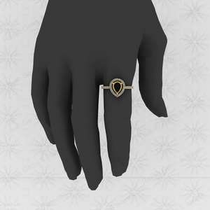 Genuine 925 Silver Semi Mount Prong <b>Blank</b> Setting <b>Ring</b> 6x8mm Pear Gemstone Ashes Resin Jewelry Findings Jewelry Export - Product Image 6