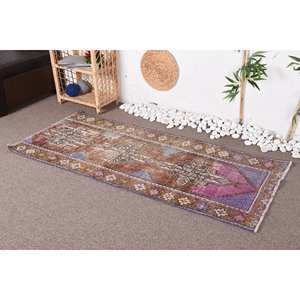 Tapis Vintage Bohème 9x12 Rectangulaire Turc Classique 2.6x6ft Patchwork Laine avec Support en Latex pour Entrée et Chevet - Product Image 3