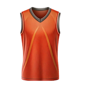 Maillot de basket-ball personnalisable 100% polyester respirant tissu en maille impression par sublimation grande taille uniforme de basket-ball d'été - Product Image 5