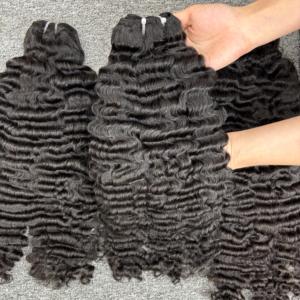 Luxe 100% non transformés birmans bouclés Double dessiné brut vietnamien perruques de cheveux humains Extensions pour les femmes beauté naturelle génie - Product Image 1