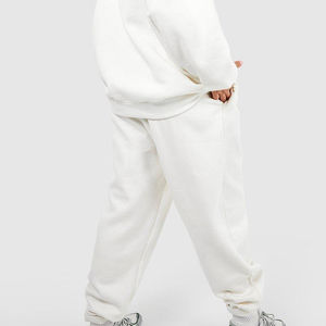 Conjunto de Sudadera con Capucha y Pantalones Holgados Casuales de Invierno para Mujer, con Logotipo de Diseñador Personalizado, Cierre con Cordón, 2 Piezas - Product Image 2