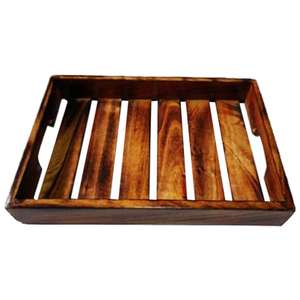 Vente chaude plateau de service de forme carrée en bois accessoires de cuisine vaisselle à manger utiliser plateau nouvelle arrivée disponible ici - Product Image 1