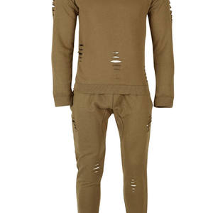 Survêtement décontracté d'hiver pour homme, design personnalisé, uni, effet usé, 100% coton, respirant, léger, matériau durable, vente en gros - Product Image 4