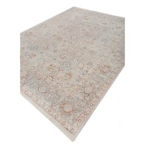 Tapis en laine noués à la main Erbe, motifs floraux et abstraits bleus, rectangulaires 9x12 pour la maison, le salon, la chambre, le couloir - SKWL-534 - Product Image 2