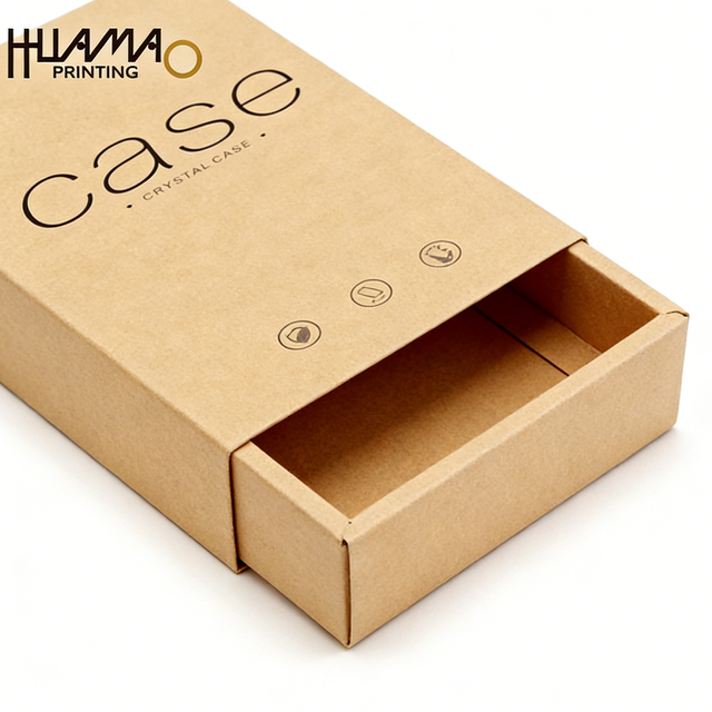 Eco-Friendly Brown Kraft Paper Folders Foldable Phone Case Packaging OEM with Embossed Logo Printing