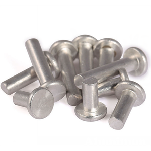 Rivet solide à tête ronde standard DIN personnalisé, tête bombée, en aluminium et acier M2 M2.5 - Product Image 1