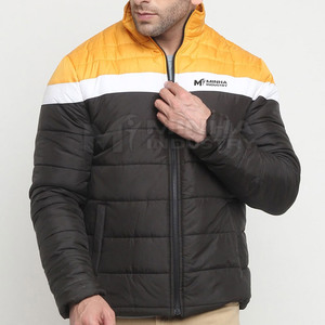 Veste d'hiver matelassée pour homme, col montant, logo personnalisé sur le devant, écologique, respirante, design sur mesure - Product Image 1