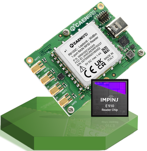 Lepton9x4 Ultra Compact USB R9104CU 30dBm RAIN RFID Reader Module Impinj E910 Chip Lector de tarjetas de control de acceso Cuatro puertos de antena - Product Image 1