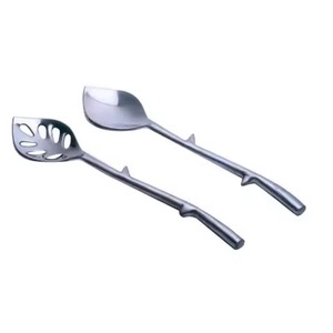 Rose <b>Gold</b> Plated Stainless Steel Salad Server Set with Eco-Friendly Design Dishwasher Safe Knife and Fork <b>Spoons</b> - Product Image 5
