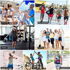 Débardeur respirant de style hawaïen tendance pour hommes été gym entraînement musculation équipement d'entraînement dos personnalisé à la mode sans manches - Product Image 5