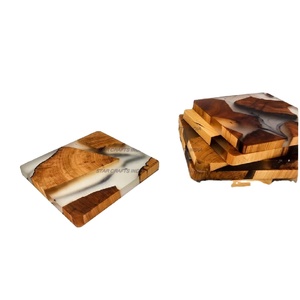 Posavasos de buena calidad de nuevo estilo, posavasos de resina epoxi de Río de madera y resina, el mejor posavasos para oficina y hogar de SCI - Product Image 1