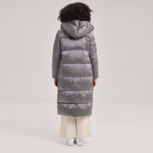 Blouson Bomber en Coton Tricoté Matelassé pour Femmes Grande Taille Manteau d'Hiver avec Grande Capuche Manches Longues - Product Image 4