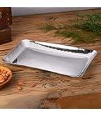 Bandeja de servicio rectangular de acero de diseño real con asas de mármol de ágata para decoración de mesa de Ramadán de Faizacraft - Product Image 6