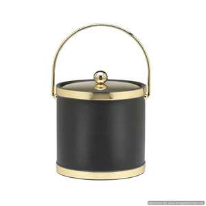 Seaux à glace en laiton avec poignée en cuir Seaux à glace et glacière de décoration de table de bar au design classique à prix de grossiste - Product Image 5