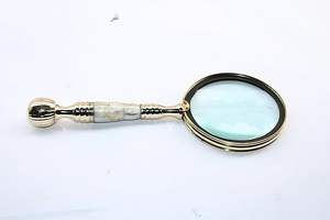 Vintage Style Brass Magnifying Glass <b>Magnifier</b>.by calvin handicraft - Product Image 2