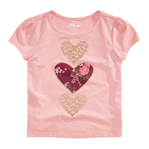 Maglietta Rosa per Bambina Epic Threads, Taglia 6, Manica Lunga in Cotone Jersey, Casual con Stampa Cuori Cartoon, Morbida per Primavera e Autunno - Product Image 1