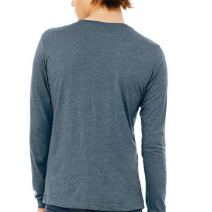 Airlume-Camiseta de manga larga Unisex, Camiseta de algodón peinado y anillo, 52% poliéster, 32, 48% oz, pizarra, brezo CVC, 4,2 - Product Image 6