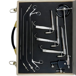 Ensemble de laryngoscopie rigide directe en acier inoxydable allemand, laryngoscope à fibre optique ORL, instruments chirurgicaux manuels réutilisables - Product Image 5