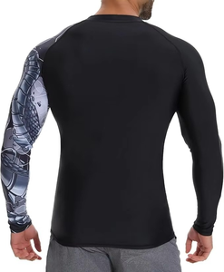 Rashguard de Jiu-Jitsu MMA pour Hommes de Haute Qualité, Manches Longues, T-shirts de Fitness et de Natation, Logo Personnalisé, Vente en Gros, Imprimé ou Uni - Product Image 5