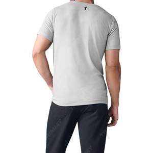 เสื้อยืดเปล่าสำหรับผู้ชายพิมพ์โลโก้แบบยูนิเซ็กซ์สุดหรูมาใหม่เสื้อยืดโอเวอร์ไซส์สำหรับผู้ชายขายส่งผลิตในปากีสถาน - Product Image 3