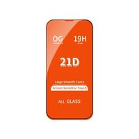 Protecteur d'écran en verre trempé 21D 9D 9H anti-rayures pour iphone 16 15 14 Pro Max Vente en gros de haute qualité