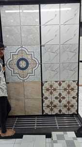 Quantité en gros de carreaux de sol en céramique émaillée antidérapants, finition mate, 400x400 mm, fabriqués en Inde - Product Image 2