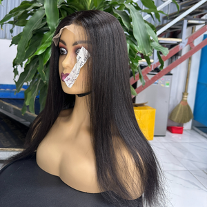 Peluca frontal Peluca con cierre de encaje Cabello humano crudo vietnamita virgen Venta al por mayor Encaje transparente HD - Product Image 5