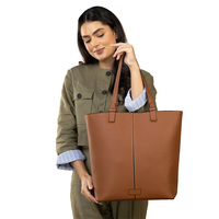 Tas Tangan Mewah Unisex Ukuran Besar Kulit Asli Warna & Desain Kustom Fashion Dua Pegangan Penutup Ritsleting Perjalanan