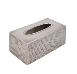 Caja de pañuelos de acero inoxidable martillado cocina comedor Mesa decorativa para gestión de hostelería nuevo producto - Product Image 1