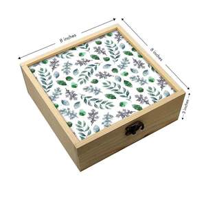 Boîte à bijoux en bois traditionnelle imprimée et personnalisable avec une finition lisse, conçue pour organiser les bijoux personnels, usage domestique - Product Image 2