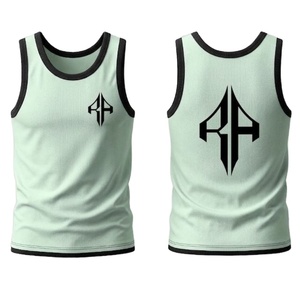 New Premium Quality Customized Design Technics <b>Printed</b> <b>Material</b> 100%Cotton Men's Tank Top Style Causal by RIVIAN ATLANTIC - Product Image 1