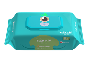 Lingettes humides pour bébé KINKIN non tissées, antibactériennes, hydratantes, protection UV, 80 pièces, parfum thé vert, personnalisables - Product Image 3