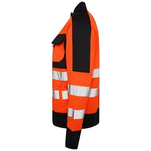 เสื้อมีฮู้ดซิปมีคอตั้ง4กระเป๋าสีส้มสีกรมท่าเสื้อแจ็คเก็ตนิรภัย - Product Image 2