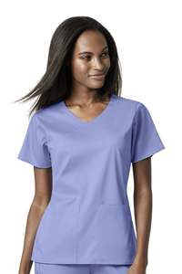 Nouveau Beat femmes col en V gommages confortable beauté Spa tunique chemise dames salon de beauté uniforme en option poche pour les hôpitaux - Product Image 4