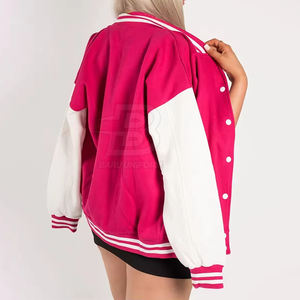 Exclusiva mujer Letterman chaqueta de ajuste personalizado Letterman chaqueta 100% mezcla de lana de algodón para la venta en línea - Product Image 2