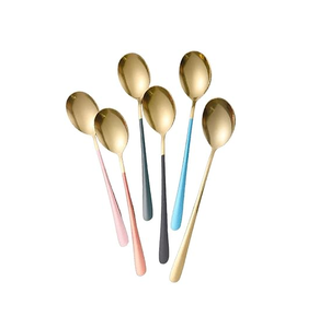 Excellent Wholesale Brass <b>Gold</b> <b>Cutlery</b> Sets Custom Color Logo Luxury Hotel Wedding Modern Design Handle - Product Image 1