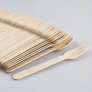 Fourchettes à manger en bois biodégradables-Ustensiles compostables à usage unique pour événements, barbecue, camping, pique-niques et café jetables - Product Image 3