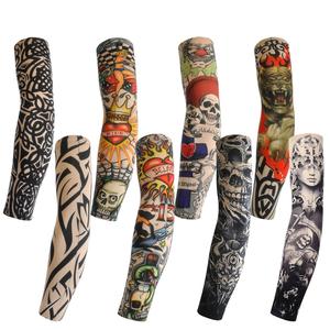 Venta al por mayor elástico poliéster Spandex protección UV manga del brazo verano resistente al sol compresión brazo mangas sublimación diseño - Product Image 5