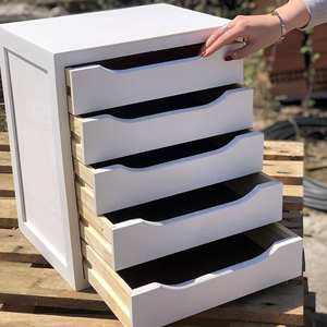 Cassettiera Bianca WELL HOME a 5 Cassetti 39x30x45cm con Spazio di Archiviazione 39x30x45cm - Product Image 6