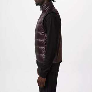 Chaleco Acolchado de Lona Casual de Invierno al por Mayor, Impermeable, Resistente, con Capucha, Sin Mangas, Cierre Completo, Premium - Product Image 5