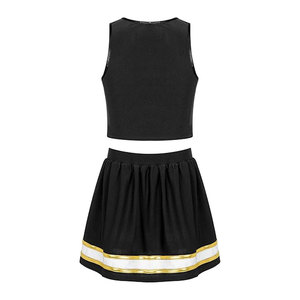 Tenue de compétition de cheerleading unisexe professionnelle, costume, 100% polyester, séchage rapide, personnalisable - Product Image 2