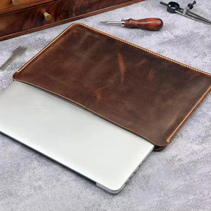 Full Grain Genuine Leather Durable Portable <b>Laptop</b> <b>Sleeve</b> Professional Handmade for Work Office and Travel Use GLS-0241 - Product Image 1