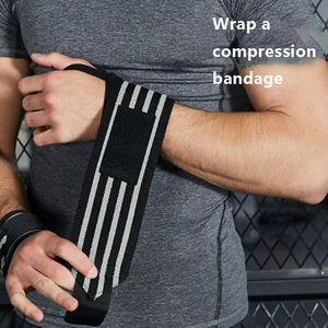 Factory Wholesale Customized Fashion Non-Slip for Closure 100% Cotton Carpal Tunnel Fitness Gym <b>Wrist</b> <b>Bands</b> Wraps for Women /Man - Product Image 6