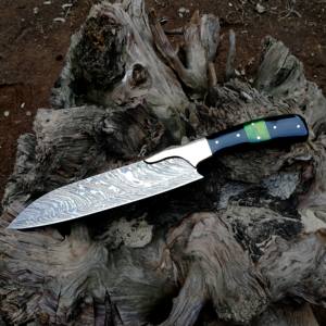 Juego de cuchillos de Chef Damasco de estilo japonés hechos a mano 2025, hoja de acero al carbono súper afilada - Product Image 1