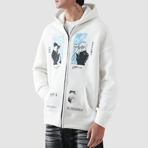Custom Streetwear 100% Cotton <b>Hoodie</b> High Quality <b>Jujutsu</b> <b>Kaisen</b> Zipper Unisex <b>Hoodie</b> <b>Hoodie</b> Oversized Cropped Pullover <b>Hoodie</b> - Product Image 3